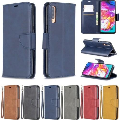 Sheepskin Leather Case For Samsung GalaxyA51 A71 A10 A20E A30 A50 S A40 A70 A3 A52017 A750 A01 A11 A21 A41 A70E Flip Wallet Case