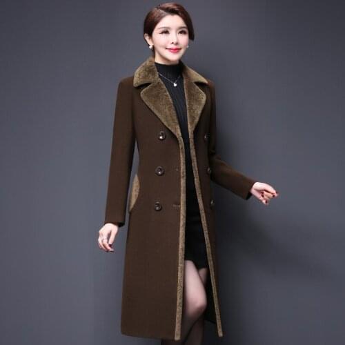 Long Woolen Coat Female Jacket Plus Size Autumn Winter Coat Women Woolens Overcoat Abrigos Mujer Invierno 2020 KJ328 s