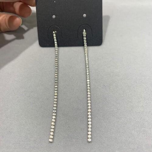 Long earring 925 sterling silver with cubic zircon simple style fine women jewelry daily use free shipping