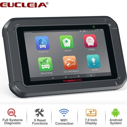 EUCLEIA Tabscan X7 OBDII Car Diagnostic Tool 5 Reset System EPB Oil Service SAS BMS TPS Code Reader Professional Auto Scanner