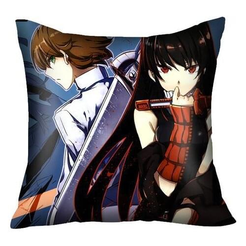 Hobby Express Akame Ga Kill Anime Square Pillow Case Dakimakura Akame and Tatsumi GZFONG27