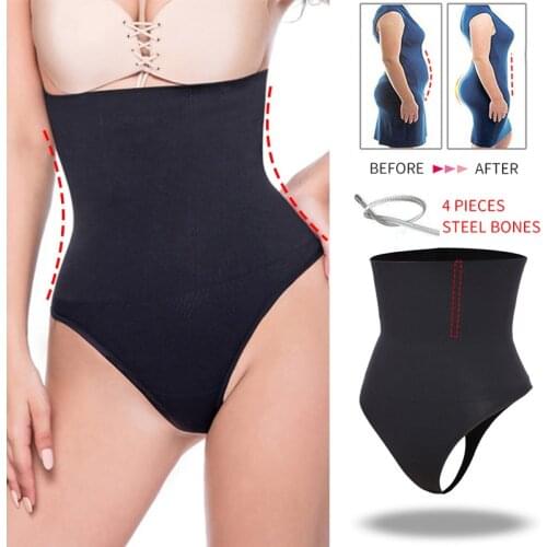 Miss Moly Thong Tummy Control Slimming Panties Waist Trainer Seamless Steel Bones Shapewear Reducing Body Shaper Women Shapers
