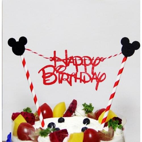 Birthday Cake Topper, Children Birthday Cake Topper, Cake Decoration for Kids Birthday Baby Shower Paw Theme Party Supplies