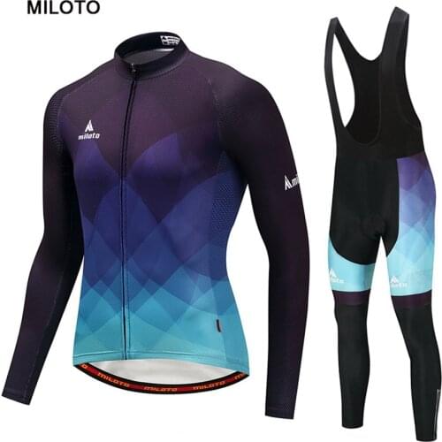 Miloto Men Long Sleeve Men Cycling Jersey Pro Team Bike Jersey maillot ciclismo roupa ciclismo cycling clothing Cycling set