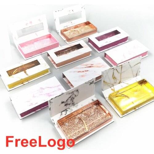 Marble Eyelash Packaging Box wholesale Lash Boxes Packaging 25mm 3d Mink Lashes Packaging Empty Eyelashes Case Bulk makeup