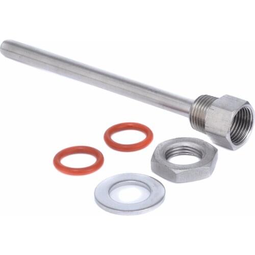 6'' Beer Brew Kettle Thermowell Kit With 1/2'' Install Fastening Stainless Washer Homebrew Beer Tool