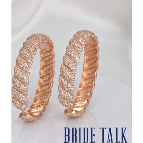 Bride Talk Luxury Fashion Women Earrings Cubic Zirconia High Quality Charming Jewelry For Wedding Engagement Party The Best Gift