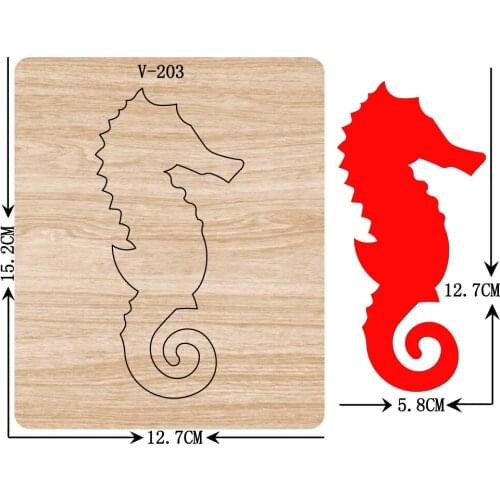 New Seahorse wooden die Seahorse cutting dies for scrapbooking /Multiple sizes /V-203