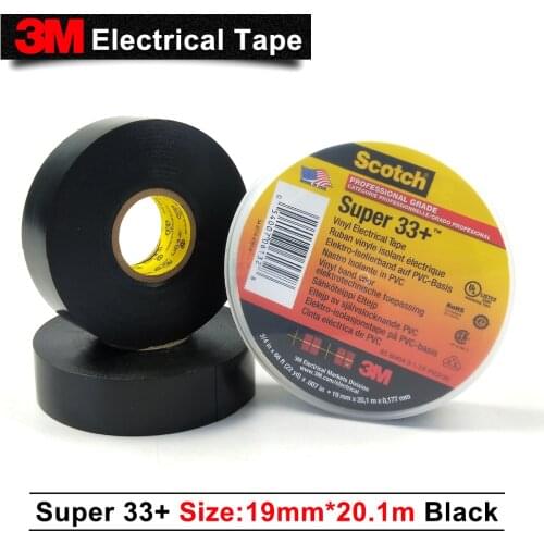 Original 3M Scotch Super 33+ PVC Electrical Insulation Vinyl Adhesive Tape