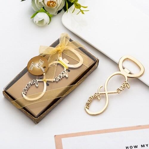 Bottle Opener Love Forever Word Beer Opener Wedding Favors Gifts For Guests Aniversary Small Present With Gift Box Bottle NEW