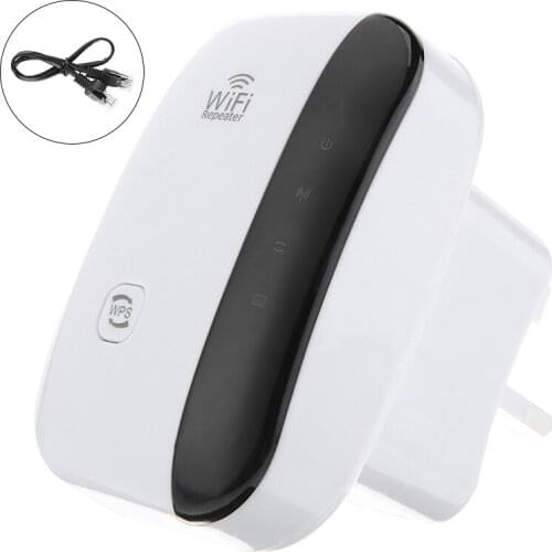 Pohiks 1pc High Speed 300Mbps Wi-Fi Wireless Router Repeater Long Range Extender Signal Booster With RJ-45 Network Cable