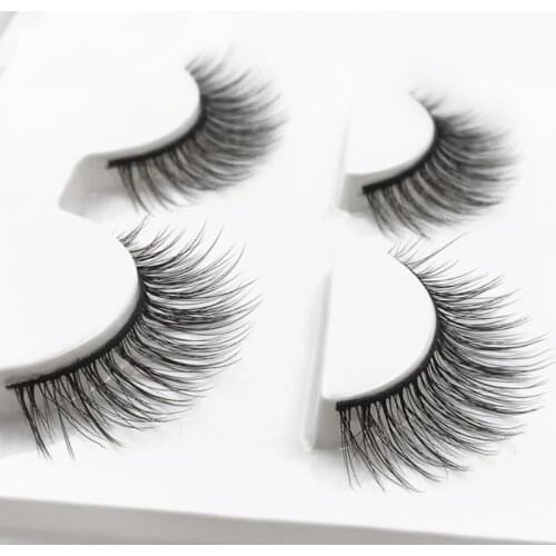 3 Pairs Cilia Natural False Eyelashes Fake Lashes Long Makeup 3 D Mink Lashes Eyelash Extension Glam Sex Eyelashes for Beauty