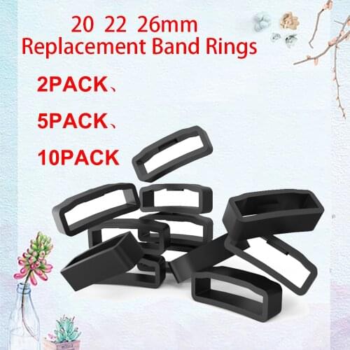 20/22/26mm Rubber Replacement Watch Band Keeper Loop Security Holder Retainer Ring Garmin Fenix 6S 6X 6 Pro 5X 5S 5 5 Plus 3 HR