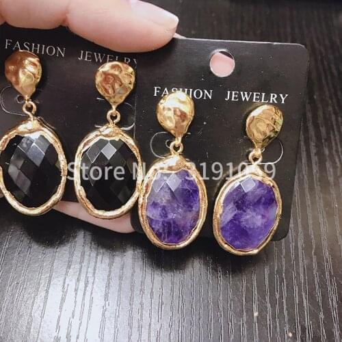 Europe and America individual character joker exaggerates vintage elliptic earring pendant temperament ear nail female