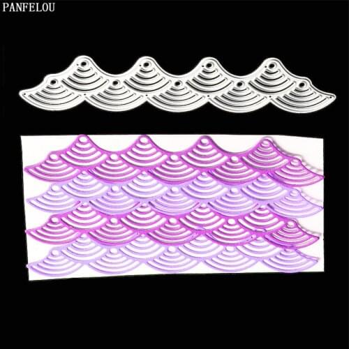 PANFELOU Wave signal metal craft paper die cutting dies for Scrapbooking/DIY Easter wedding Embossing mould cards
