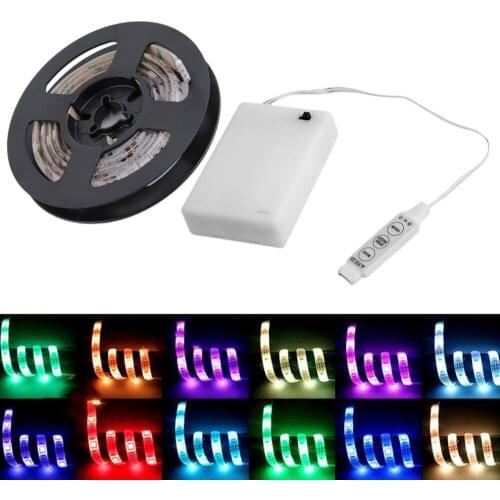 2015 Brand New 4.5V Battery Operated 200CM RGB LED Strip Light Waterproof Craft Hobby Light Hot Selling