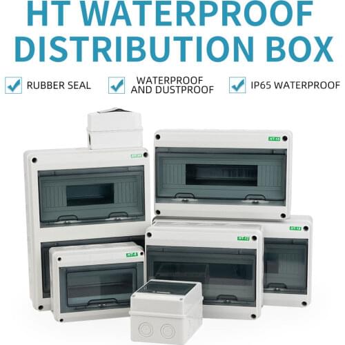 2/5/8/12/15/18/24 Ways Outdoor Waterproof Electrical Distribution Box Circuit Breaker MCB Power Plastic Junction Wire Box IP65