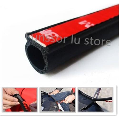 Car Door Seal Strip Rubber 6M Big D Type Z Type P Type Waterproof Trim Sound Insulation Soundproof 6 Meters Car-Styling