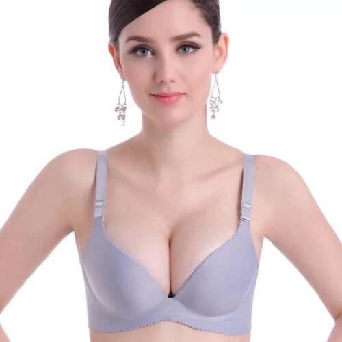 Womens Sexy Honeycomb Cup Gathered Without Steel Ring Adjustable Bra, Fashionable, Comfortable And Breathable Underwear