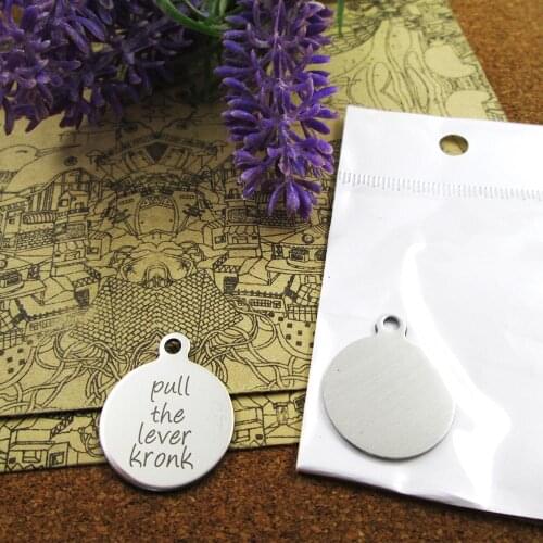 10pcs--"pull the lever kronk"stainless steel charms more style for choosing DIY Charms pendants for necklace