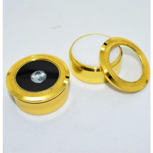 100Pcs Metal Jewelry Display Box Gold Gem Diamond Storage Box with Double Side Usage Sponge Bead/Stud Earring Display Box SN2451