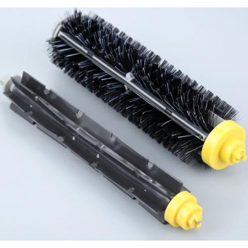 2pcs/kit Brushes Bristle Brush + Beater Brush fits for 600 700 All series Vacuum Cleaning Robots Replacement Parts