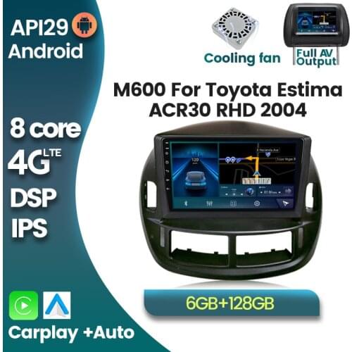 API29 Car Radio Multimedia Video Player for Toyota Estima ACR30 RHD 2004 DSP Carplay Navigation GPS Android 10 No 2 Din Dvd