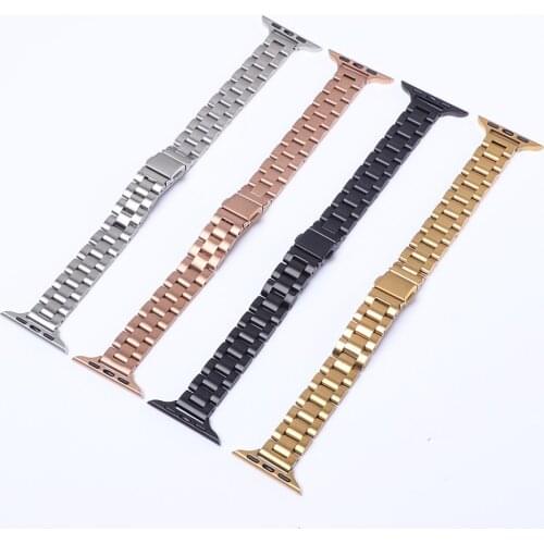Bracelet for Apple Watch 6 5 4 SE Strap 40mm 44mm Slim Stainless Steel Band for iwatch Series 3 38mm 42mm Women Girls Wristband