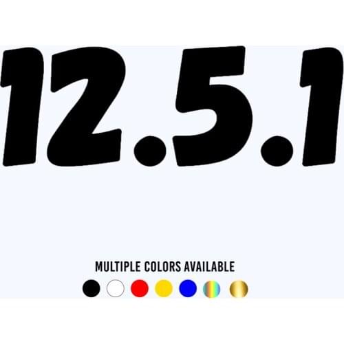 CK20372# Die-Cut Vinyl Decal 12.5.1 Car Sticker Waterproof Auto Decors on Car Body Bumper Rear Window