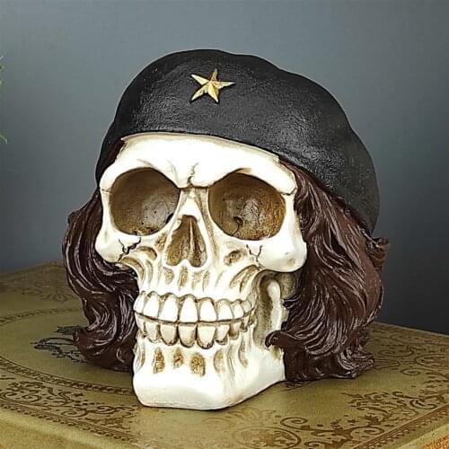 Che Guevara Skull Skeleton Statue Decoration Sculpture