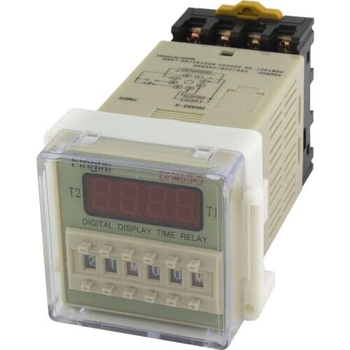 DH48S-S repeat cycle SPDT time relay with socket DH48S series delay timer with base AC 220V 110V AC/DC 24V 12V