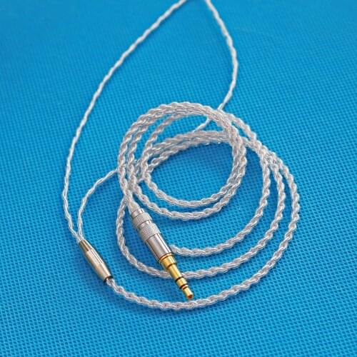 Diy silver plated earphone wire No auscultation effect