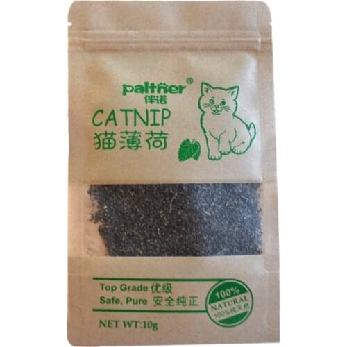 Cat Toy Organic 100% Natural Premium Catnip Cattle Grass 10g Menthol Flavor Funny Cat Toy Interactive Cat Non-toxic Dropshipping