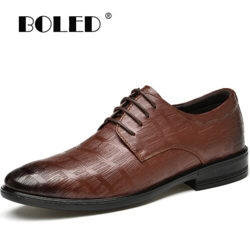 Quality Men Shoes Comfort Soft Casual Dress Shoes Natural Leather Business Wedding Shoe Lace Up Outdoor Oxford Shoes