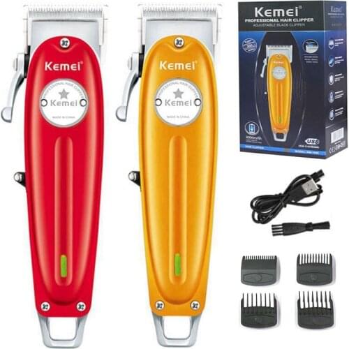 Original kemei barber all metal hair trimmer kits for men cordless professional hair clipper beard electric hair cutter machine