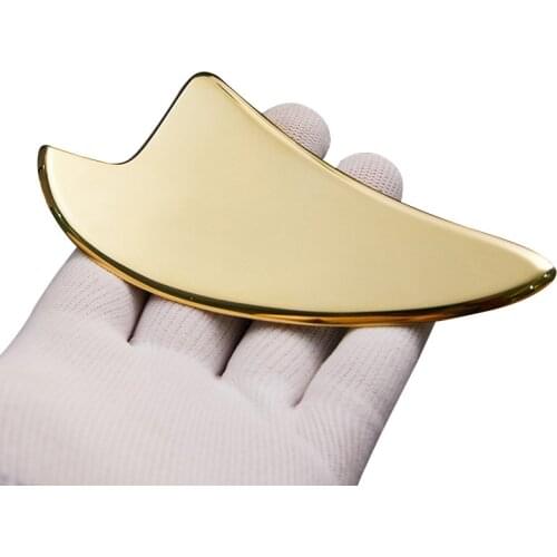 Copper Gua Sha Scraping Board Face Neck Skin Thin Lifting Wrinkle Remover Guasha Plate Gouache Scraper Massager for Face Guasha