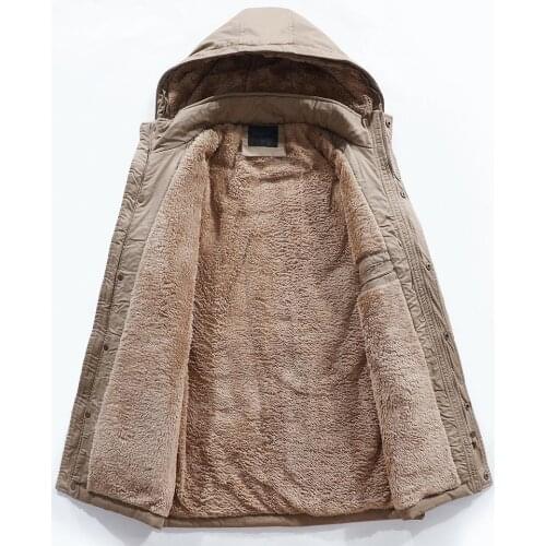 Men 2020 Winter Long Casual Fur Collar Hooded Jacket Parkas Men New Outdoor Fashion Warm Fleece Thick Cotton Coat Parka Men