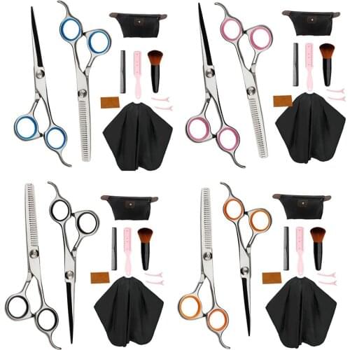 Professional 6" Hairdressing Scissors Hair Cutting Capes Shears Set Kit