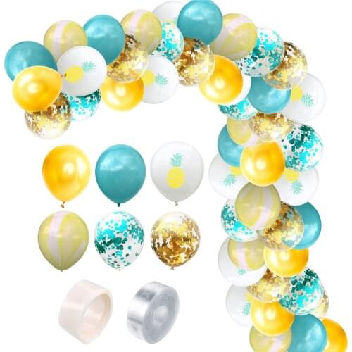 62 PCS / LOT Balloon Chain Combo Set Birthday Wedding Party Decorative Flamingo Pineapple Balloon