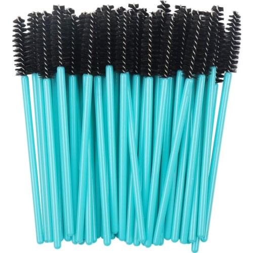 Mascara Wands 200 Pack Disposable Lash Brushes for Eyelash Extensions Makeup Brush Bulk Tool Set, Blue/Black