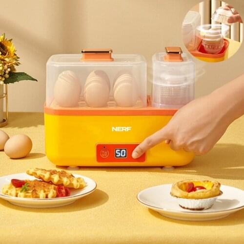 Electric Egg Boiler Steamer Egg White Yolk Mixer Breakfast Machine Multicooker Automatic Power Off Anti-dry Egg Cooker 6 Eggs