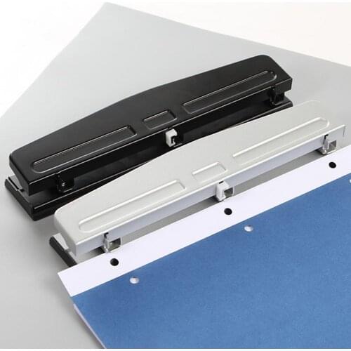 Three holes Manual Office puncher Office Loose leaf A4 paper Punch supplies Metal High quality stationery