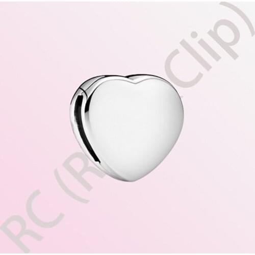 Genuine 925 Sterling Silver Beads Reflexions Love Heart Clip Charms fit Original Pandora Reflexions Bracelets Women DIY Jewelry