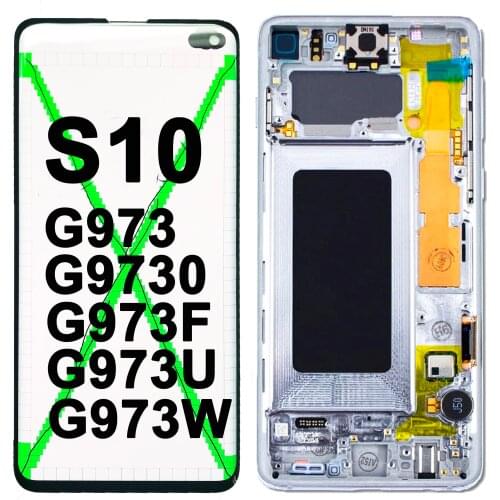 Samsung S10 LCD Black Dot Screen Replacement Display B Flaw OEM Original Galaxy SM G973 /DS G9730 G973F G973U G973W AMOLED OLED