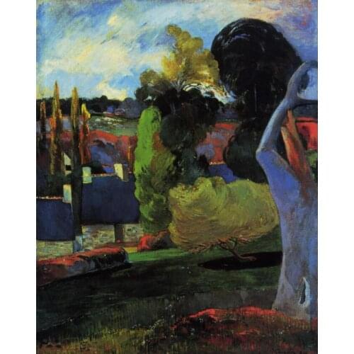High quality Oil painting Canvas Reproductions Farm in Brittany (1894)01 by Paul Gauguin hand painted