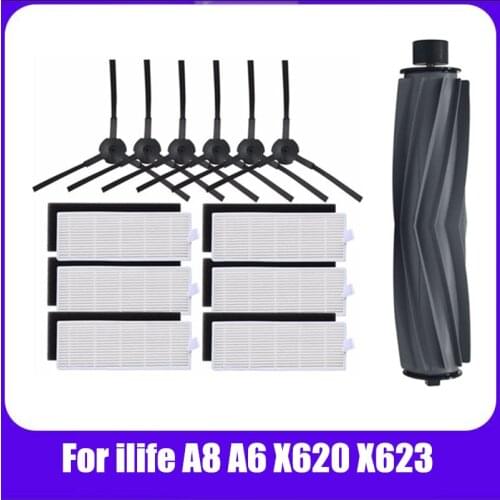 Roller Main Brush HEPA Filter Side Brushes for Chuwi Ilife A8 A6 X620 X623 Vacuum Robot Cleaner Parts Replacment Accessories