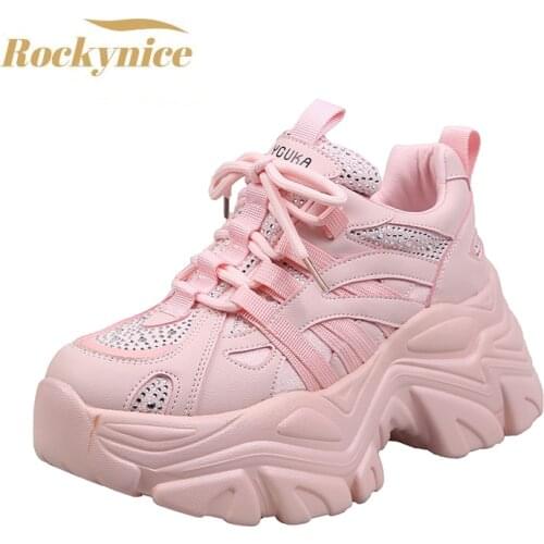 2021 Fashion Sneakers Women Bling High Platform Shoes Sequins Ladies Crystal Shoes Woman Trainers Chunky Sneakers Basket Femme