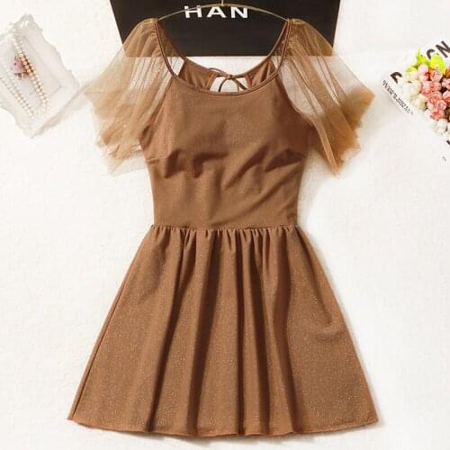 Women Solid One Piece Swimwear Padded Bathing Suit Short Sleeve Swim Beach Dress Summer Sexy Swimsuit Swimdress Holiday Wear