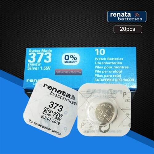 20pack renata Silver Oxide Watch 373 SR916SW 916 1.55V 100% renata 373 renata 916 battery