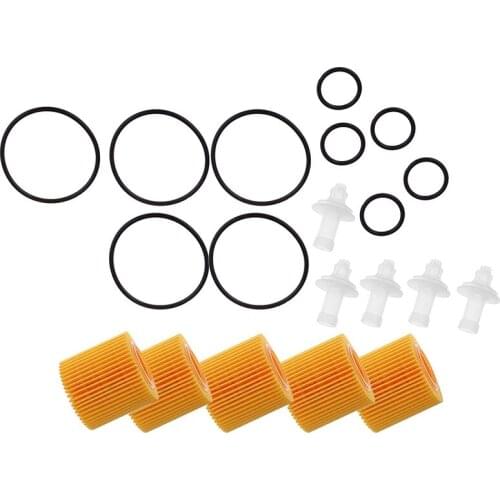 5 Pcs Oil Filter Set 04152-YZZA6 for Toyota Corolla Prius Scion Im Xd